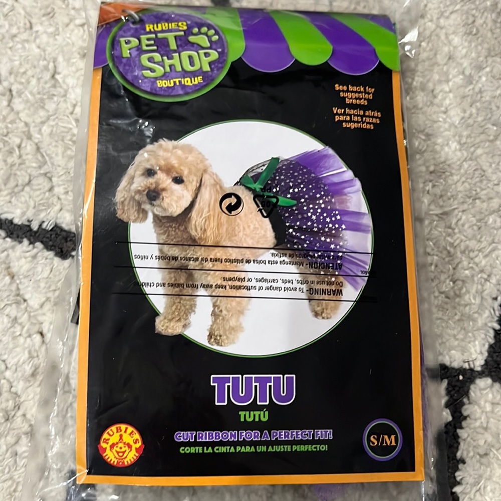 NWT Purple And Silver Stars Witchy Tutu for Dogs or Cats - Picture 2 of 4
